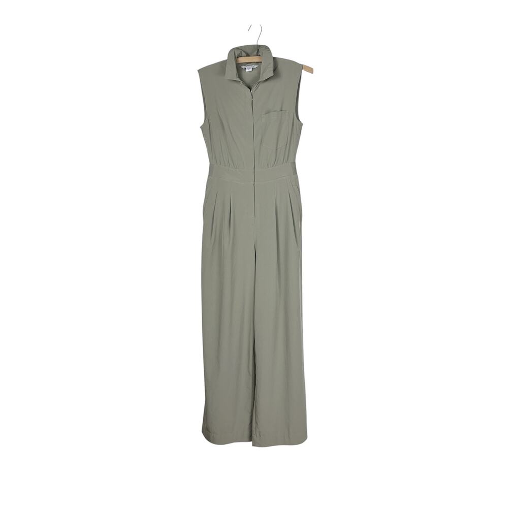 Athleta Brooklyn Heights Wide Leg Jumpsuit Size 0 Light Olive Green